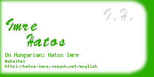 imre hatos business card